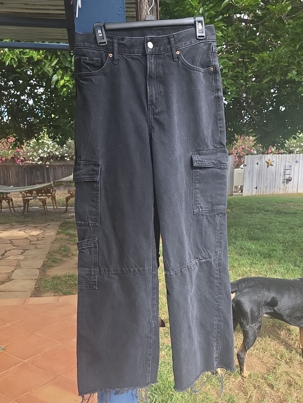 Express Womens Wide Leg High Rise Cargo Pant 8r
